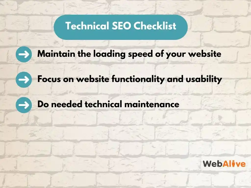 Technical problems and points in SEO