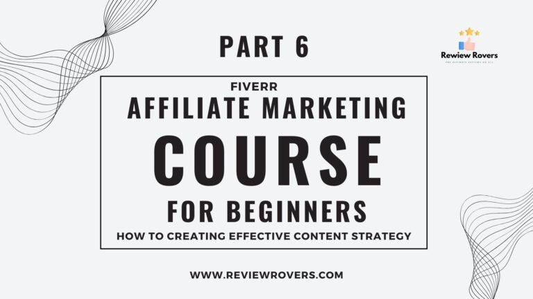 Fiverr Affiliate Marketing Course Part 4 choosing a profitable niche